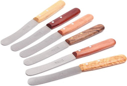 Robert Herder Ontbijtmessenset - Buckels - RVS - Lemmet 118 mm - 6 Houtsoorten