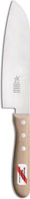 Robert Herder Santoku Koksmes - Carbonstaal - Lemmet 16.5 cm - Heft Beukenhout