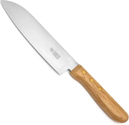 Robert Herder Santoku Koksmes - RVS - Lemmet 16.5 cm - Heft Eikenhout