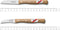Robert Herder Set Schilmessen - Molenmes Carbonstaal - 8.5 cm - Gebogen Vogelsnavel - 6 cm - Niet Roestvrij - Duurzaam Fsc Roodbeuken Heft