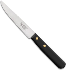 Robert Herder Steakmes - Buckels - RVS - Fijne Kartel - Lemmet 11 cm - Heft POM Zwart