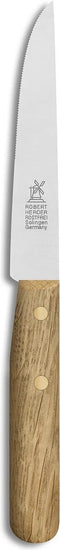 Robert Herder Steakmes - Buckels - RVS - Fijne Kartel - Lemmet 11 cm - Heft Eikenhout