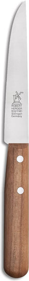 Robert Herder Steakmes - Buckels - RVS - Fijne Kartel - Lemmet 11 cm - Heft Kersenhout