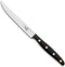 Robert Herder Steakmes - Buckels - RVS - Fijne Kartel - XL Lemmet 12.5 cm - Heft POM Zwart