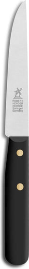 Robert Herder Steakmes - Buckels - RVS - Glad - Lemmet 11 cm - Heft POM Zwart