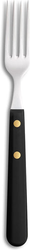 Robert Herder Steakvork - Buckels - RVS - Lemmet 20 cm - Heft POM Zwart