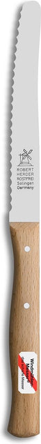 Robert Herder Tomatenmes - RVS - Rondspits - Lemmet 11 cm - Heft Beukenhout