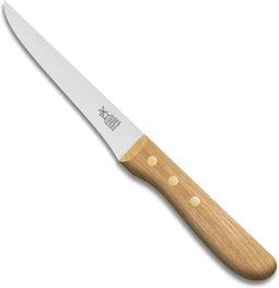 Robert Herder Uitbeenmes - RVS - Stijf - Lemmet 13 cm - Heft Eikenhout