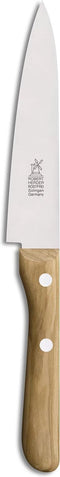 Robert Herder Universeelmes - Petty Omnivore - RVS - Middenspits - Lemmet 13 cm - Heft Olijfhout