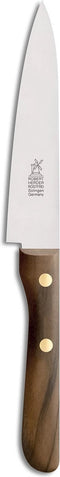 Robert Herder Universeelmes - Petty Omnivore - RVS - Middenspits - Lemmet 13 cm - Heft Walnotenhout