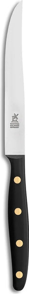 Robert Herder Windmühle Steakvork en Steakmes - RVS - Glad - Lemmet 12.5 cm - Heft POM Zwart