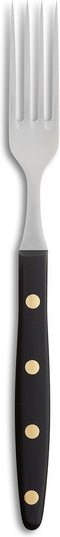Robert Herder Windmühle Steakvork en Steakmes - RVS - Glad - Lemmet 12.5 cm - Heft POM Zwart