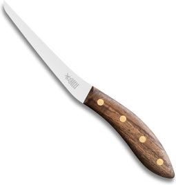 Robert HerderFileermes SeaKnives - Edwin Vinke's - Flexibel - RVS - Lemmet 130 mm - Heft Walnotenhout