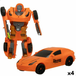 Robot Colorbaby Transform Warriors Auto 9 x 14,5 x 4,5 cm 4 Stuks