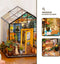 Robotime modelbouw Miniatuur bouwpakket Cathy's Flower House hout/papier/kunststof - 195mm hoog x 175mm breed x 175mm diep - met lampje