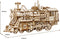 Robotime modelbouwpakket Locomotief hout 370mmx185mmx120mm - Naturel kleur