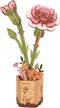 Robotime Pink Carnation TW051 - Knutselen - DIY - Houten bouwpakket - Volwassenen - Bloemen - Creatief