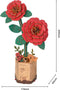 Robotime Red Camellia TW031 - Rode Camelia - Knutselen - DIY - Houten bouwpakket - Volwassenen