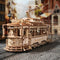 Robotime Robotime Classic City Tram LK801 - 3D houten puzzel - Miniatuur - Bouwpakket - DIY - Knutselen