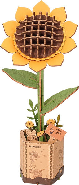 Robotime Sunflower TW011 - Zonnebloem - Knutselen - DIY - Houten bouwpakket - Volwassenen