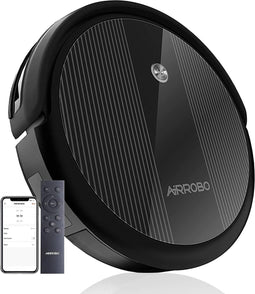 robotstofzuiger, 2600 Pa sterke zuigkracht, compatibel met Alexa, app-bediening, zelfopladende robotstofzuiger, schone harde vloer, laagpolig tapijt, dierenhaar, slank, 2022 upgrade P10 (zwart)