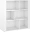 vidaXL - Dressoir - 80x30x80 - cm - bewerkt - hout - hoogglans - wit