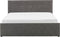 ROCHEFORT - Bed met opbergruimte - Grijs - 140 x 200 cm - Fluweel