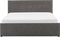 ROCHEFORT - Bed met opbergruimte - Grijs - 160 x 200 cm - Fluweel
