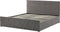 ROCHEFORT - Bed met opbergruimte - Grijs - 160 x 200 cm - Fluweel