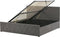 ROCHEFORT - Bed met opbergruimte - Grijs - 160 x 200 cm - Fluweel