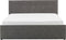 ROCHEFORT - Bed met opbergruimte - Grijs - 160 x 200 cm - Fluweel