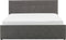 ROCHEFORT - Bed met opbergruimte - Grijs - 180 x 200 cm - Fluweel