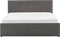 ROCHEFORT - Bed met opbergruimte - Grijs - 180 x 200 cm - Fluweel
