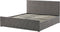 ROCHEFORT - Bed met opbergruimte - Grijs - 180 x 200 cm - Fluweel