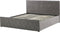 ROCHEFORT - Bed met opbergruimte - Grijs - 180 x 200 cm - Fluweel