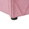 ROCHEFORT - Tweepersoonsbed - Roze - 160 x 200 cm - Fluweel