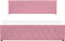 ROCHEFORT - Tweepersoonsbed - Roze - 160 x 200 cm - Fluweel