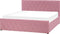 ROCHEFORT - Tweepersoonsbed - Roze - 160 x 200 cm - Fluweel