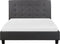 ROCHELLE - Tweepersoonsbed - Donkergrijs - 140 x 200 cm - Polyester