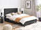 ROCHELLE - Tweepersoonsbed - Donkergrijs - 140 x 200 cm - Polyester