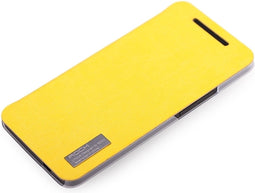 Rock Elegant Side Flip Case Lemon Yellow HTC One