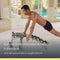 Rock Gym, 6-in-1 fitnessbank – Buikspiertrainer - Coretrainer – Buikspierbank, Halterbank, Fitnessapparaat voor thuis – Ab trainer incl. 2 weerstandsbanden