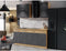 ROCK hoge kast - Melamine met lancelot eiken en matera grijs decor - 1 deur - L40 x H72 cm