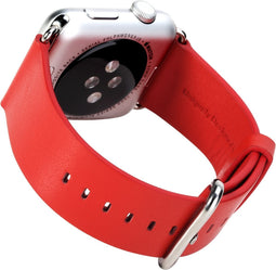 ROCK Leren bandje - Apple Watch Series 1/2/3/4 (38&40mm) - Rood