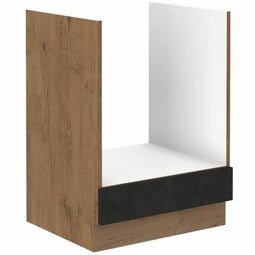 ROCK ovenkast - Melamine met lancelot eiken en matera grijs decor - L60 x H82 cm