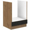 ROCK ovenkast - Melamine met lancelot eiken en matera grijs decor - L60 x H82 cm