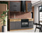 ROCK ovenkast - Melamine met lancelot eiken en matera grijs decor - L60 x H82 cm