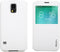 ROCK (Uni serie) book case - Wit kunstleer - hoesje voor Samsung Galaxy S5