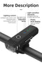 Rockbros 1500Mah Smart Inductie Fiets Front Light Waterdichte Usb Oplaadbare Led Head Light Fiets La