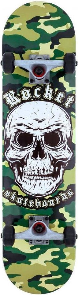 Rocket Skateboard Combat Skull 7.75